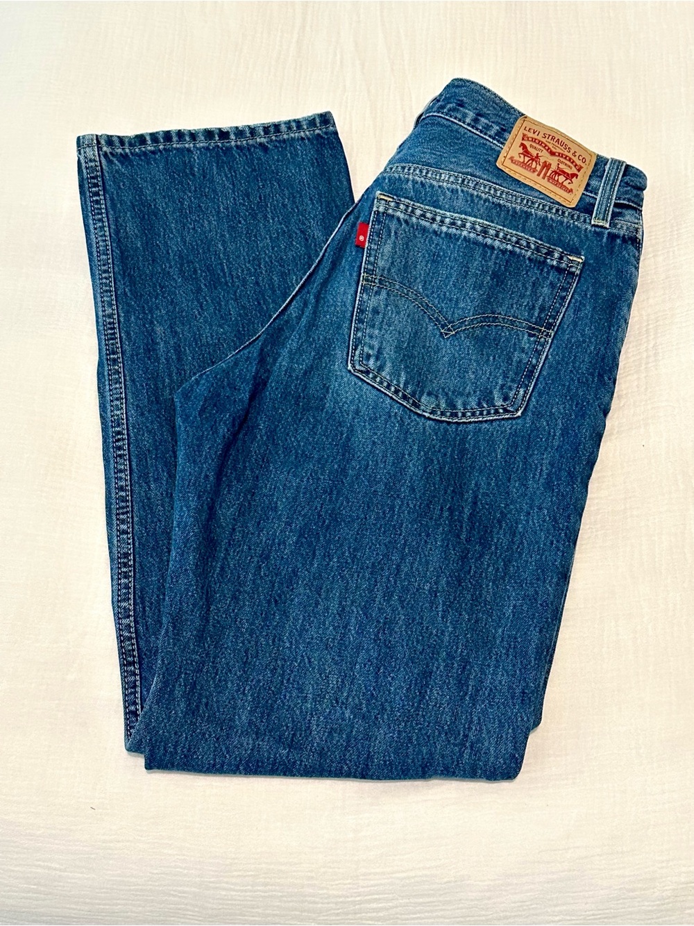Levi's Dark Blue Low Pro Straight Jeans Size 28